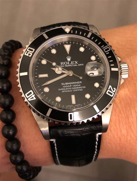 black strap rolex